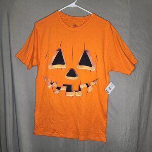 Men's Size SMALL (34-36) Pumpkin Short Sleeve T-Shirt